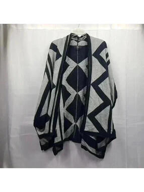 Mossimo Black and Grey Kimono Cardigan Cotton Women's Small